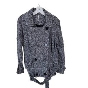 Free People Fully Lined Belted Waist Length Double Breasted Jacket Size X-Small